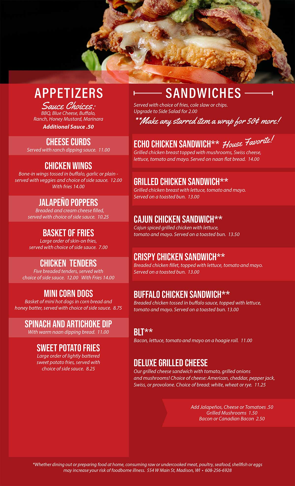 Echo Tap Menu 2026 p2