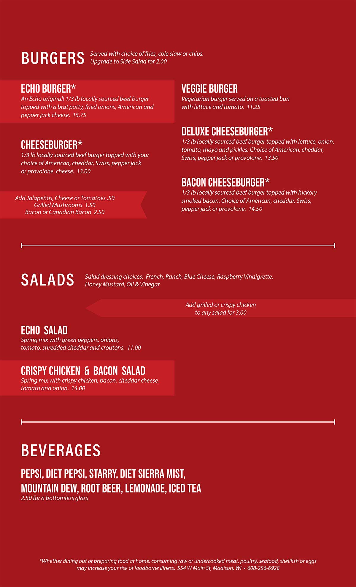 Echo Tap Menu 2026 p4