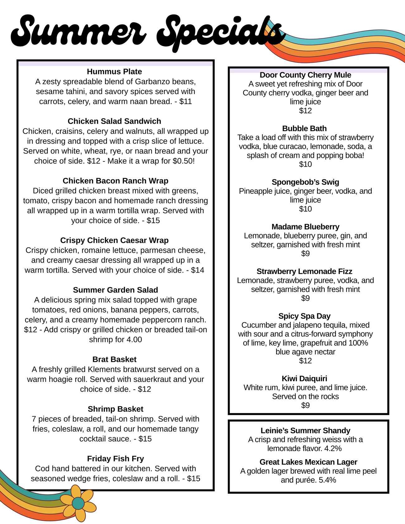 echo_tap_summer2025_3 Echo Tap Madison Summer Specials 2025